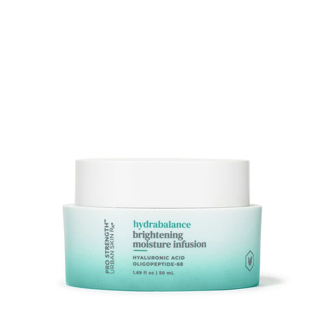 Jar of HydraBalance Brightening Moisture Infusion on white background