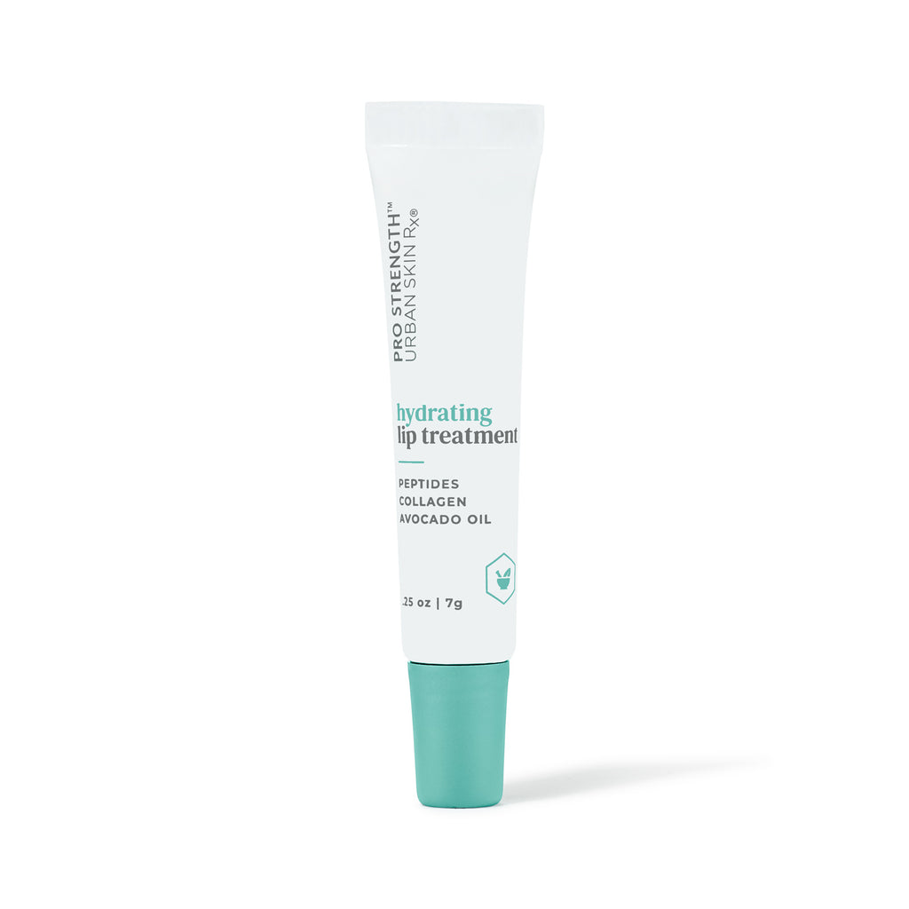.25 ounce bottle of Urban Skin RX Hydrating Lip Treatment on a white background