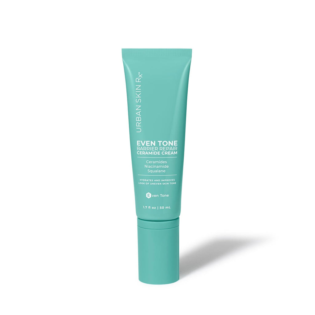 1.7 ounce bottle of Urban Skin RX Even Tone Barrier Repair Ceramide Cream against a white background