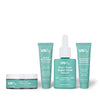 Assortment of bottles of Urban Skin RX Even Tone Super Glow Serum, Even Tone Cleansing Bar, Retinol Treatment, and Complexion Protection Moisturizer Sunscreen promote even skin tone